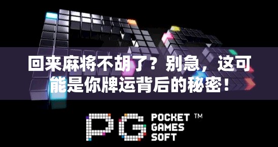 回来麻将不胡了？别急，这可能是你牌运背后的秘密！