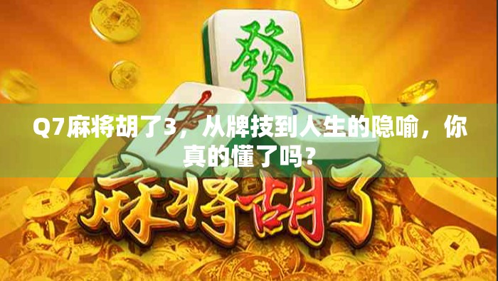 Q7麻将胡了3，从牌技到人生的隐喻，你真的懂了吗？