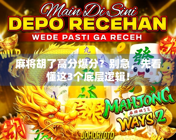 麻将胡了高分爆分？别急，先看懂这3个底层逻辑！